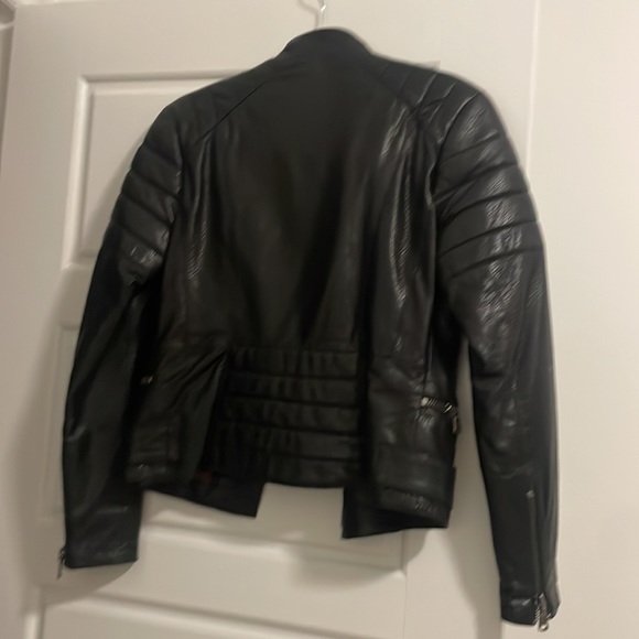 Hugo boss womens black leather jacket size small - Picture 9 of 9